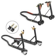 Set: Rangierhilfe Montageständer Hinterrad Mover 2 universal matt + Montageständer Vorderrad Classic-V Motorradständer mit V-Aufnahmen_1