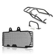 Set: Rear luggage rack compatible with BMW R NineT Urban G/S 17-23 GT1 + Radiator Cover for R NineT Urban G/S 17-23 Grill guard KG1 