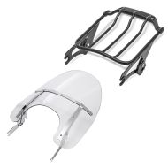 Set: Windschild Harley Road King / Classic/ Special 93-21 abnehmbar + Gepäckträger AW Abnehmbar für Harley Touring Modelle 2009-2021_1