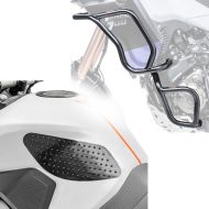 Set: Sturzbügel Set für Yamaha Tenere 700 19-21 oben und unten Schutzbügel + Tankpad seitlich Grip Pad M Seiten Tankpad Kniepad in schwarz_1