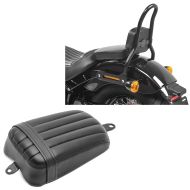 Set: Sissybar S für Harley Softail 18-21 Craftride SRL schwarz + Soziussitz für Harley Davidson Softail Street Bob / Standard 18-20 Beifahrersitz Craftride Stripe_1
