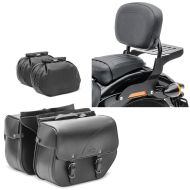 Set: Sissy Bar X3X für Suzuki Intruder M 1800 R / R2 06-17 mit Gepäckträger schwarz Craftride + Satteltaschen Suzuki Intruder M 1800 R / R2 Craftride Kentucky 30Ltr schwarz_1