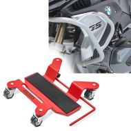 Set: Verkleidungsschutzbügel L für BMW R 1200 GS Rallye 17-18 Tank-Sturzbügel oben + Rangierhilfe MR für BMW R 1200 GS Rallye Rangierplatte silber Motoguard_1