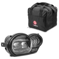 Set: LED Scheinwerfer für BMW R 1200 GS 04-12 Hauptscheinwerfer mit ECE Lumitecs QL4 + Innentasche Aluminium Topcase für BMW R 1250 GS / 1200 GS /Adventure 04-21 Alukoffer Bagtecs MT1_1