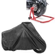Set: Rangierhilfe Ducati Diavel / S 11-20 Montageständer ConStands Single Mover Rot + Abdeckplane Ducati Diavel / S Craftride XXL in schwarz_1