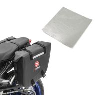 Set: Motorcycle Saddlebags Waterproof Bagtecs WP6 2x15L Roll Closure Side Bags + Heat protection foil self adhesive for Motorcycle Heat shield Zaddox 50x50cm