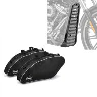 Set: Pannier Inner Liner Bags fits for Harley Davidson Sport Glide 18-24 Craftride Saddlebags + Belly pan fits for Harley Davidson Softail 18-24 Radiator Cover Chin Spoiler CV6