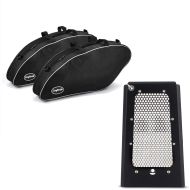 Set: Pannier Inner Liner Bags fits for Harley Davidson Sport Glide 18-24 Craftride Saddlebags + Radiator Guard fits for Harley Davidson Softail 18-24 Cooler Cover Craftride TG7