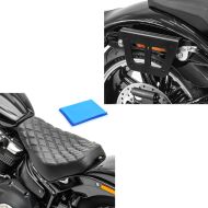 Set: Saddlebag Support Bracket fits for Harley Davidson Softail Street Bob 18-24 detachable right Craftride QL + Solo Seat Gel fits for Harley Davidson Softail Street Bob / Standard 18-24 Craftride DS4