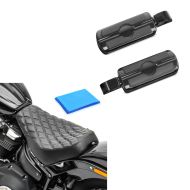 Set: Passenger footpegs fits for Harley Davidson Softail 18-24 Craftride SF6 black + Solo Seat Gel fits for Harley Davidson Softail Street Bob / Standard 18-24 Craftride DS4