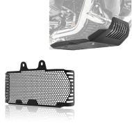 Set: Skid Plate compatible with BMW R NineT 14-23 Motoguard Aluminium Belly Pan Engine Guard Black + Radiator Cover compatible with BMW R NineT 14-19 Grill guard Zaddox KG1 black
