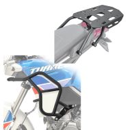 Set: Top Crash Bar + Rear luggage rack compatible with Aprilia Tuareg 660 22-24 Top Case rack SLP