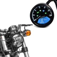 Set: Tachometer Speedometer LCD Digital Rev Counter Analog TM1 + LED Headlight 5.75" Inch