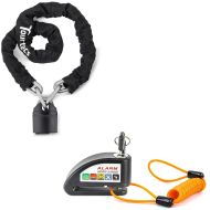 Set: Chain lock KS1 Padlock chain 1,15m + Alarm Brake Disc Lock 110dB