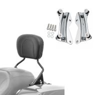 Set: Sissybar fits for Harley Davidson Touring 09-21 + 4-Point Docking Hardware Kit chrome