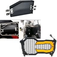 Set: Tool box left 4,2L + Headlight Grille Front compatible with BMW R 1200 GS / ADV 13-18 SG2