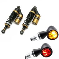 Set: rear shock absorbers 280mm RS2G + LED indicator TX1 tinted with brake and taillight