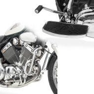 Set: Front Floorboards Driver Footpegs FB2 + Engine Guard compatible with Yamaha XV 535 Virago 88-03 chromo GB3