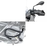 Set: Engine Guard L2 Crash Bar + Handguards compatible with BMW R 1250 R 19-24 Hand protection black