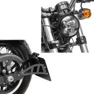 Set: LED Headlight 5.75" Inch + Side Mount license plate holder compatible with Honda Shadow VT 600 C 88-00