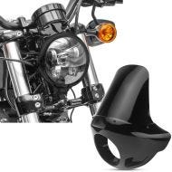 Set: LED Headlight 5.75" Inch + Headlight Fairing for cruiser and bobber Windshield VD8
