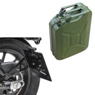 Set: Side Mount license plate holder for Cruiser Retro univ. LH5 with Jerrycan Metal 20 Litre Fuel Can JC3 Green