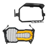 Set: TFT display theft protection with sun visor compatible with BMW R 1200 GS 17-18 Tourtecs with Headlight Grille SG2
