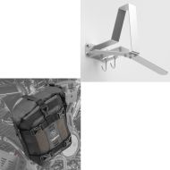 Set: Motorcycle Wardrobe XGP WH2 Helmet wall mount silver XGP with 2x Crash bar bag S3 waterproof 6L