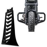 Set: Belly pan compatible with Harley Davidson Softail Fat Bob / 114 18-24 chin spoiler Craftride CV6 black matt + Engine Guard Mustache II compatible with Harley Davidson Softail Fat Bob 114 18-24 black