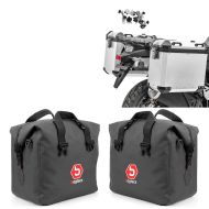 Set of inner bags for aluminum cases 35-45L + aluminum case Set of side cases 38-45 liters + adapter silver