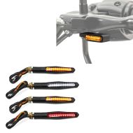 Running light indicator set with E-mark + LED running light handlebar indicators with E-mark 2 pieces tinted