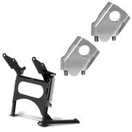 Handlebar riser 40mm aluminum silver + Centre stand compatible with Honda Varadero XL 1000 V 01-11