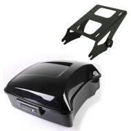 Set: Top Box Chopped compatible with Harley Davidson Street Glide Special 15-23 black LB Craftride + Topcase Mounting Rack 2-Up TP compatible with Harley Davidson Touring 14-23 black Craftride