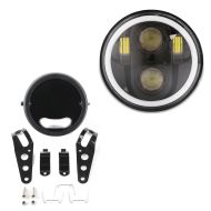 LED headlight housing SG 5 75" + LED headlight 5.75 inch Craftride black