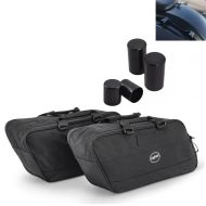 Set: Cover 4-Point Docking Hardware compatible with Harley Davidson Touring 09-23 Craftride CK1 black + Saddlebag liners compatible with Harley Davidson Street Glide Special 15-23 Craftride BG1 pair