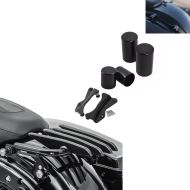 Set: Rear Luggage Rack + Docking Kit compatible with Harley Davidson Touring 14-24 Craftride XB black + Cover 4-Point Docking Hardware compatible with Harley Davidson Touring 09-24 Craftride CK1 black