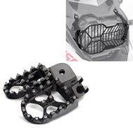 Aluminum footrests 57mm + headlight grille headlights compatible with BMW R 1200 GS 17-18
