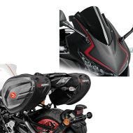 Racing screen Z compatible with Honda CBR 500 R 19-23 Puig 3613N + side bags CRB compatible with Honda CBR 500 R