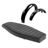 Flat bench seat VS1 Craftride compatible with Simson S51 / S50 / S70 + front mudguard + rear mudguard black