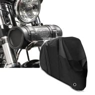 Set: Motorbike Tool roll Elgin 2,4Ltr tool bag for Retrobikes blk Craftride with Cover XL Outdoor tarpaulin blk