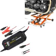 Set: Motorbike Scissor Lift Mid-lift XL 500kg or ConStands with Motorcycle battery charger BC2 12V / 1,500mA