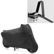 Set: Motorcycle tarpaulin cover Indoor XL-XXL Stretch garage blk Craftride with Motorcycle Wardrobe WH2 blk