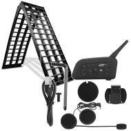Set: Alu Loading Ramp V blk, max. 680 kg, folding, for Motorcycle ConStands with Motorcycle helmet intercom IK6 wireless