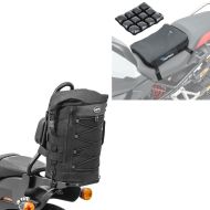 Set: Sissy bar bag for cruisers duffle tail bag DB4 Craftride with Motorbike Air cushion Air Deluxe S blk