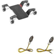 Set: Dolly Mover for Centre Stand Mover II max. 400 kg blk ConStands with LED indicators motorcycle KP8 2 pieces tinted