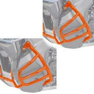 Set 2x Engine Guard compatible with KTM Adventure 890 / R 21-22 Motoguard Crash Bar orange CLM