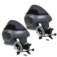 Set 2x Front fairing with windshield and headlight bracket fits for Harley Davidson Dyna 06-17 Craftride unpainted