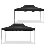 Set 2x Pavillion 3x4,5m foldable / Racing tent Tourtecs for the racetrack black