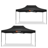 Set 2x Pavillion 3x4,5m foldable / Racing tent Tourtecs for the racetrack MOTEA black