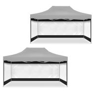 Set 2x 4 Pavillon walls foldable for Racing tent 3x4,5m Tourtecs transparent